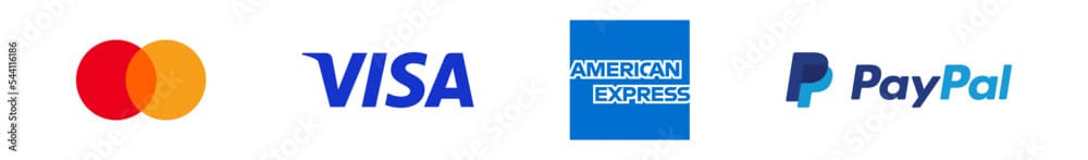 Mastercard / Visa / American Express / PayPal